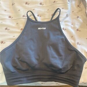 BO+TEE Black High-Neck Sports Bra